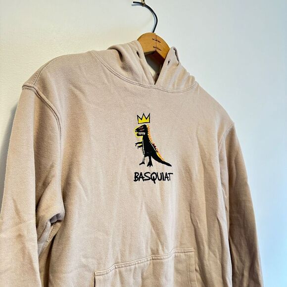 BASQUIAT Tan Sweatshirt Hoodie Pullover Men’s Size XS Artist Painter Streetwear - Picture 2 of 8
